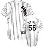 MLB Youth Chicago White Sox Mark Buehrle White/Black Pinstripe Home Short Sleeve 6 Button Synthetic Replica Baseball Jersey Fall 2011  (White/Black Pinstripe, Large)