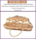 Satin Sparkle - Evening Handbag - Gold