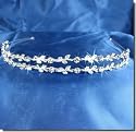 Bridal Wedding Tiara Crown Double Band With Leaves C5346