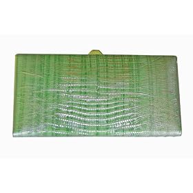 Lodis Flat wallet Green Croc