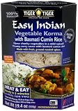 Tiger Tiger Easy Indian Heat & Eat, Vegetable Korma with Basmati Cumin Rice, 19.4-Ounce Boxes (Pack of 6)