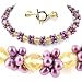 AugustinaJewelry Single Strand Necklace made of Freshwater Cultured Pearls and Crystals *** AugustinaJewelry Special Design !