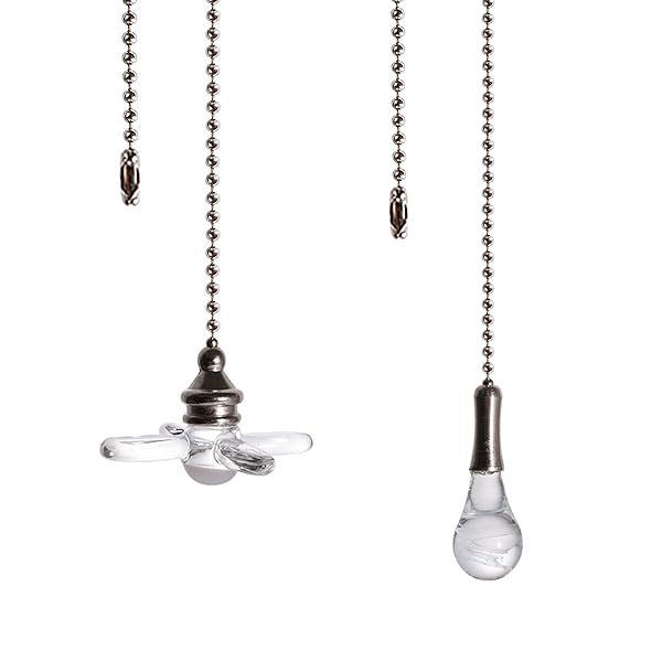 Crystal Ceiling Fan Pull Chains Hanging Drop Fan Pendants Prism