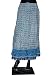 Aqua Ivory Print Cotton Gypsy Crushed Tier Skirt India Boho