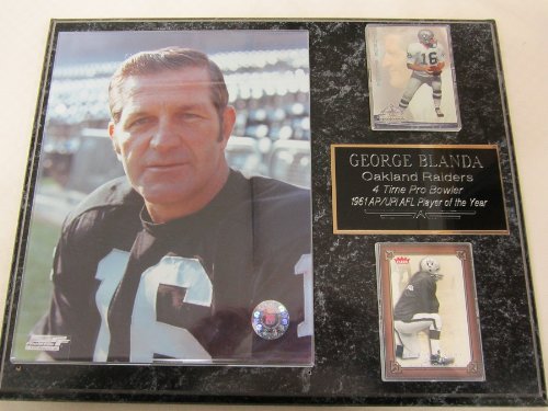 Oakland Raiders George Blanda 2 Card Collector Plaque