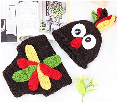 Space PH Photography Baby Outfits Costumes Clothes for Newborn Infant Both Boys and Girls within 3~6 Months Photo Props Crochet Knitted Photography Prop Outfit Set (Style5)
