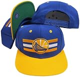 Golden State Warriors Blue/Gold Two Tone Snapback Adjustable Plastic Snap Back Hat / Cap