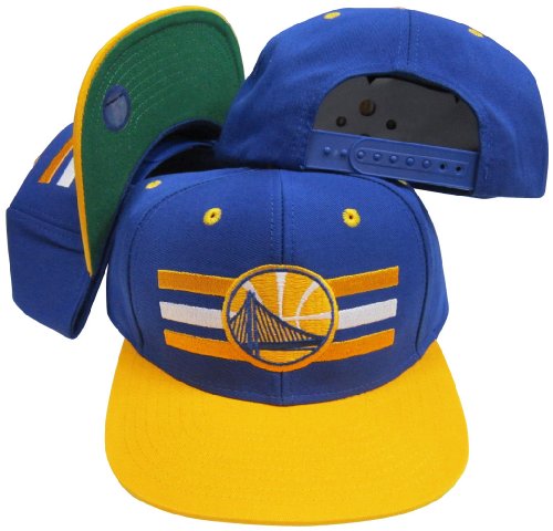 Golden State Warriors Blue/Gold Two Tone Snapback Adjustable Plastic Snap Back Hat / Cap