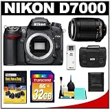 Nikon D7000 Digital SLR Camera Body with 55-200mm VR DX Lens + 32GB Card + Case + Instructional DVD + Accessory Kit