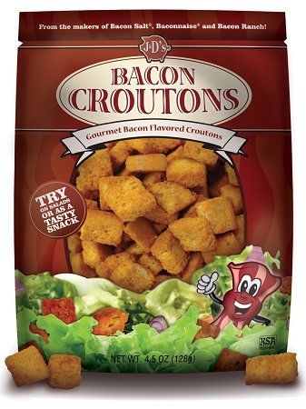 J&D's Bacon Croutons, 4.5-Ounce (Pack of 6)