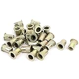 uxcell リベットナット 0.79cm スレッド 18mm ロング インサート 30個入り