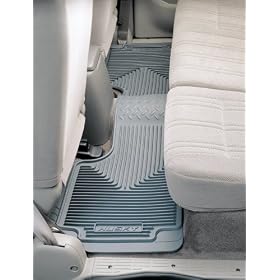 Husky Liners 52012 Heavy Duty Gray Rubber Rear Floor Mat - Pack of 2