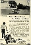 1922 Ad Ideal Power Push Riding Lawn Care Mowers Landscaping Tools R. E. Olds - Original Print Ad