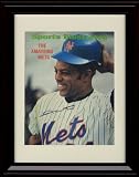 Framed Willie Mays Sports Illustrated Autograph Print - 5/22/1972 - Mets