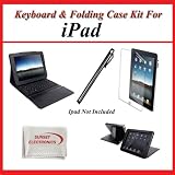 Vivitar Bluetooth keyboard with Stylus and Folding Case Kit for Apple iPad 1 & Apple iPad 2
