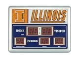 Illinois Fighting Illini Scoreboard Clock Thermometer 14x19 - NCAA College Athletics Fan Shop Sports Team Merchandise