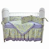 Hoohobbers 4-Piece Crib Bedding, Etoile Lime