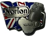 NORTON ENGINE BELT BUCKLE + display stand