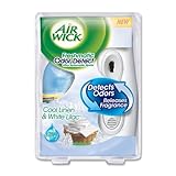 indicate Air Wick Freshmatic Ultra Automatic Spray, Starter Kit, Cool Linen and White Lilac, 6.17 Ounce