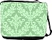 Rikki KnightTM Mint Green Color Damask Design Messenger Bag - Book Bag - Unisex - Ideal Gift for all occassions!