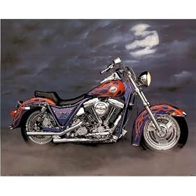 Ron Kimball 1986 FXR Harley Davidson Art Print POSTER - 20