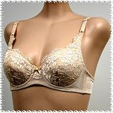 Jasmin 2 Pack $30 BEIGE SATIN FLORAL BRA #2603 sz 34A 36A