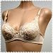  : Jasmin 2 Pack $30 BEIGE SATIN FLORAL BRA #2603 sz 34A 36A