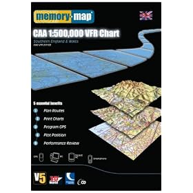 Memory Map Civil Aviation Authority 1:500,000 Southern England & Wales