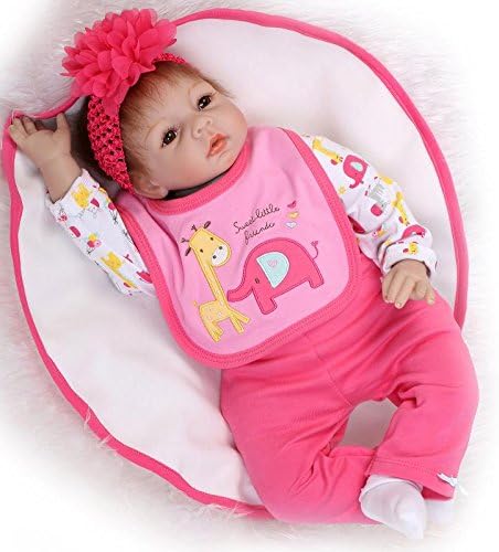 DreamRunner 2016 New Lovely Lifelike Baby Doll 22" 55cm Reborn Soft Baby Doll for Kids Sleeping Toy