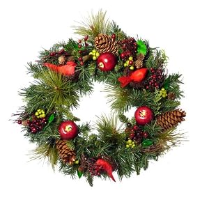 Pre-Decorated Artificial Christmas Wreath 