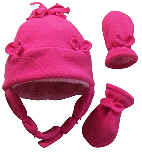 baby fleece hat and mittens