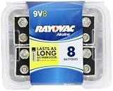 Rayovac Alkaline Reclosable Pro Pack 9V Batteries, 8-Pack