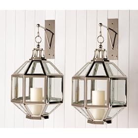 Cordoba Octagonal Silver Modern Hanging Pair Lantern
