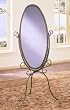 Metal Scroll Cheval Mirror