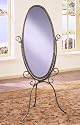 Metal Scroll Cheval Mirror