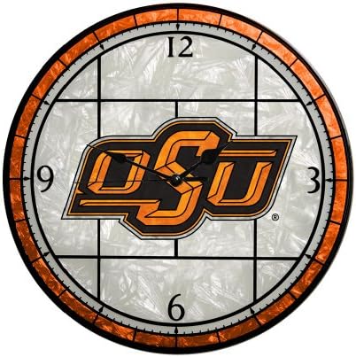 Memory Company Oklahoma State Cowboys 12in Art Glass Clock