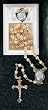 Baptismal Rosary - Baptism - 16" Chain - Matching Pendant - Gold Plated - MADE IN ITALY - Gift Box Included