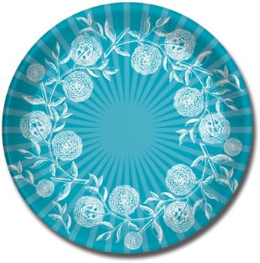 Studio Oh 12 Count Le Petite Paper Plates, Blossoms, 5-Inch