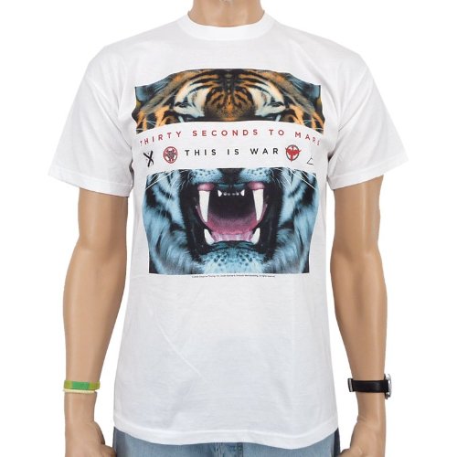 Produkt-Bild: 30 Seconds To Mars - War Bar Band T-Shirt, wei&szlig;, Gr&ouml;&szlig;e:M