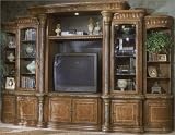 AICO Torino Entertainment Wall Series Torino Entertainment Center with 41.75 TV Stand Set in Espres