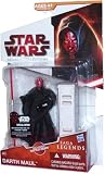Star Wars Legacy Collection Series Saga Legends 4 Inch Tall Action Figure - SL07 Darth Maul with Hooded Black Cloak and Red Double-Bladed Lightsaber