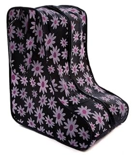 Pink Daisy Wellington Boot Bag (by Jileon)