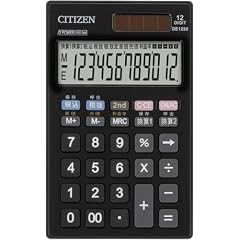 シチズン 手帳サイズ電卓(12桁表示) DE1220
