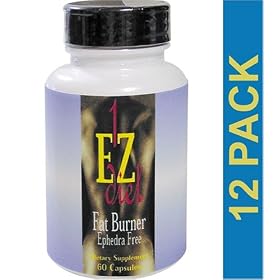 Fat Burner, 1-EZ Diet, Maximum International, 60 Capsules, Ephedra Free, 12 bottles