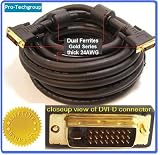 Pro-Techgroup Professional Grade 25 ft 24AWG DVI-D DUal Link Male/Male CL2 rated