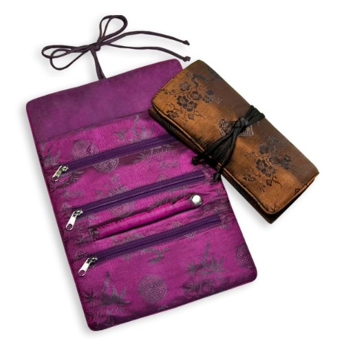 Jewelry Roll Clutch Large - Silk Jacquard