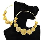 Basketball Wives PAParazzi Mesh Ball Earrings IER2016 Gold 80mm