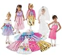 Girls Toddler Princess Dress Up Pretend Play Fairytale Set Outfits / Costumes Bride + Princess + More Clothes & Accessories