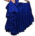 Wevez® Women's Plus Size Gypsy 25 Yard Long Flowy Solid Color Renaissance fair Skirt, Royal Blue