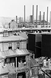 Poor Neighborhood Hard By Pittsburgh's Steel Mills, 1938 - 16" x 20" - Fine-Art Gicl??e Photographic Print of an Image from the Library of Congress Collection